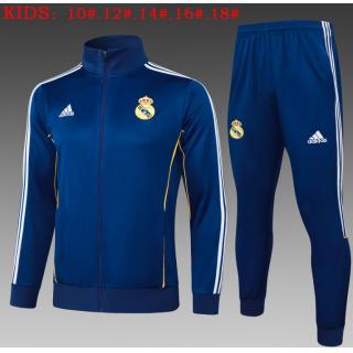 Chándal Real Madrid 2025/26 (Retro bule long zipper) - NIÑOS